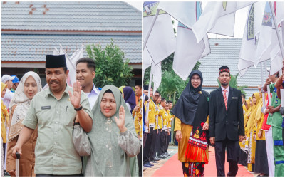 Haru dan Meriahnya Acara Pisah Sambut Kepala Sekolah di SMK Negeri 1 Bangkinang