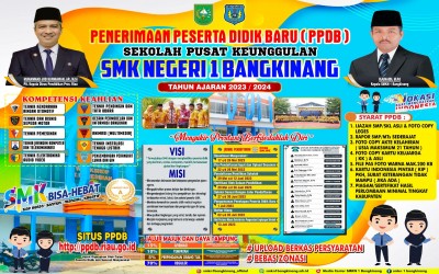 Yang Di Tungu-Tunggu Nih, Penerimaan Peserta Didik Baru (PPDB) di SMK Negeri 1 Bangkinang Tahun 2023/2024