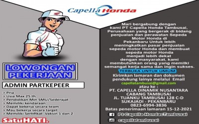 Lowongan Pekerjaan Capella Honda